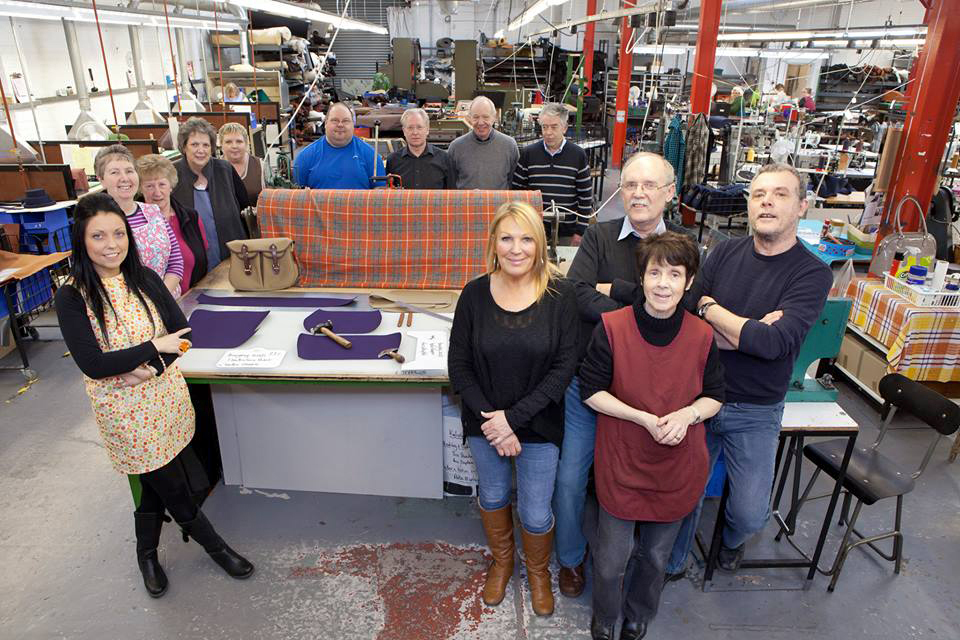 These are the lovely people at Brady in Walsall, England who make your bags by hand. The Original Peter manufacturing process in action, showing one of our Original Peter Record Hunting Bags being hand made by Brady Bags in Walsall, England to the highest specification with the highest quality materials.